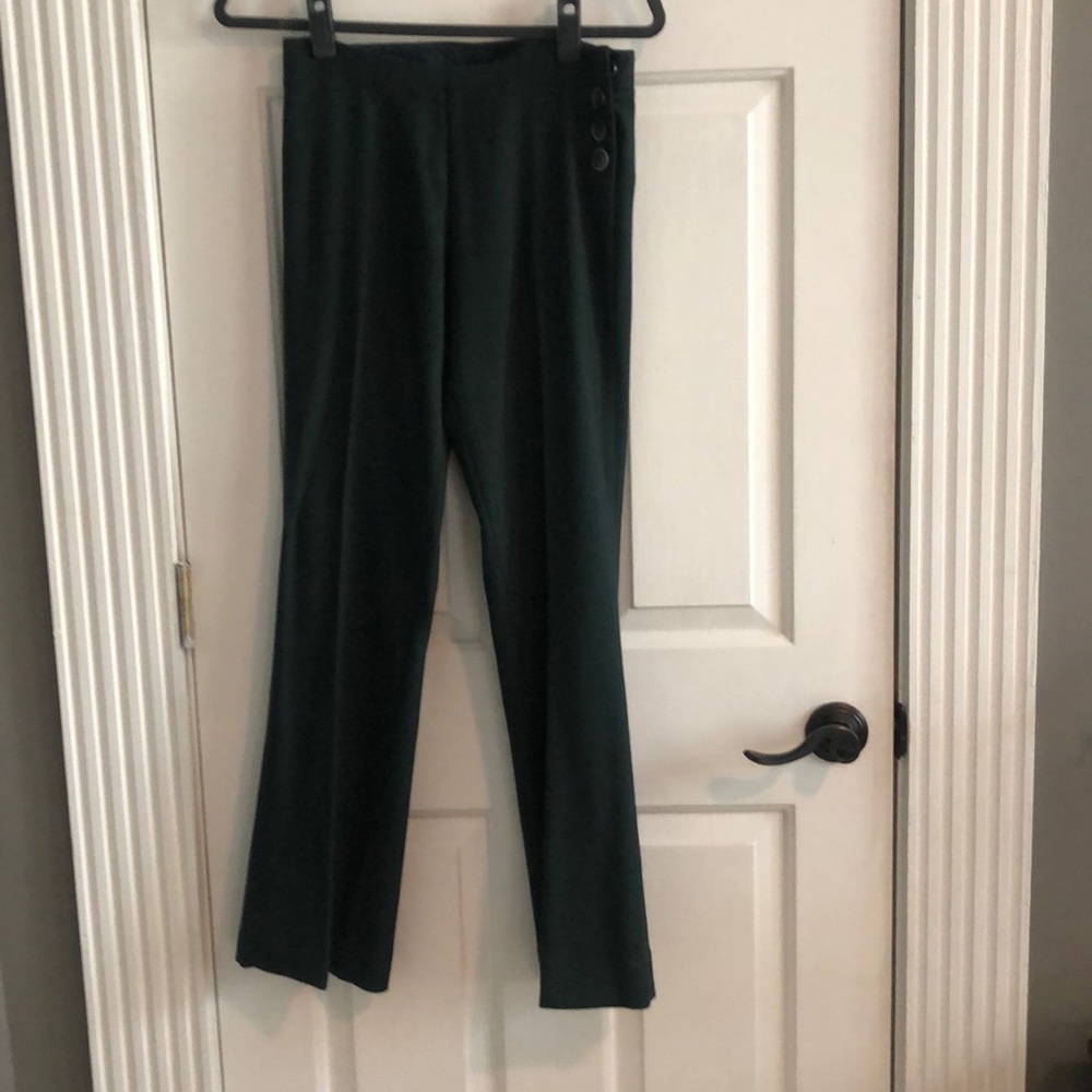Wide leg green pants